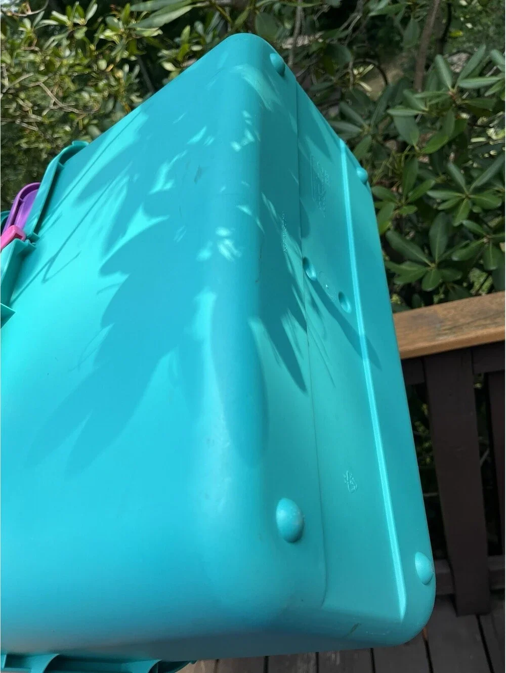 Eagle Storage Sewing Organizer Tote Bin Teal Purple Pink Vintage 90s + 2 Inserts